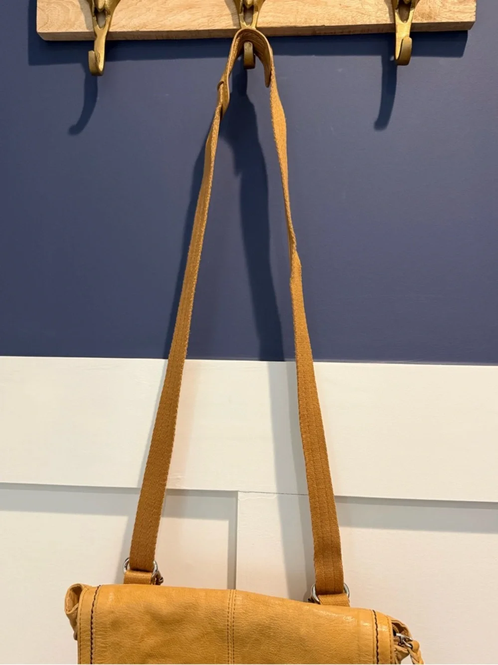 The Sak Leather Convertible Crossbody/Backpack - Mustard